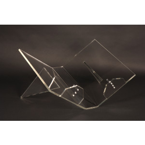Lutrin cristal couché pour livre A2 - Dimensions (LxHxP) : 65x28x40 cm