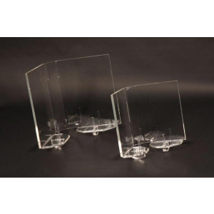 Lutrin cristal fixe pour livre A5 - Dimensions : (LxHxP) : 32x20x12 cm