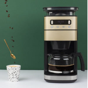 Machine à café filtre avec broyeur - Capacité du réservoir d’eau : 1,4 L
Capacité du réservoir à grains : 180 g
Minimum de commande : 5