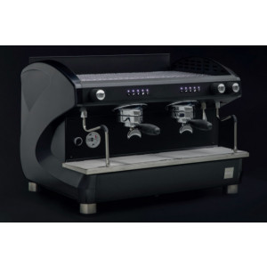 Machine à café  2 groupes Reneka noire mate - 5 doses volumétriques - 2 sorties vapeur - 1 sortie eau chaude 