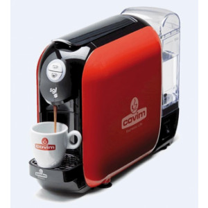 Machine à café pour capsules Presso - Cafetière de couleur rouge pour dosettes
