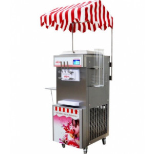 Machine à glace italienne écran tactile - Production : 28 à 38 litres par heure, 330-420 cônes/h