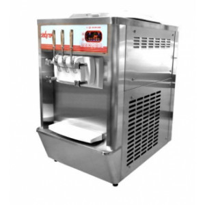 Machine à glace italienne professionnelle production 200 à 300 glaces/heure - Contenance des cuves : 2 x 7 litres