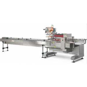 Machine industrielle d'emballage sous film - Dimension des produits (L x l x h) mm : min : 50x10x1 - max : illimitéx250x120