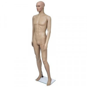  Mannequin de vitrine Homme - Taille du corps : 187 cm – PE écologique -  Beige