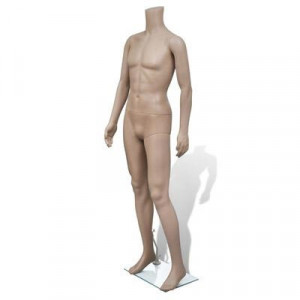  Mannequin Homme sans tête - Taille du corps : 176 cm – PE écologique -  Beige