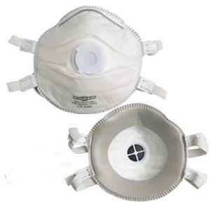 Masque respiratoire FFP3D classique avec valve et dolomie - Protection contre aérosols solides et liquides