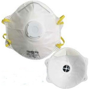 Masque respiratoire filtrant avec valve - Protection contre les aérosols solides et liquides