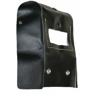 Cagoule portefeuille pour soudeur en cuir - Teinte :  11 - Porte-filtre : 105 x 50 mm - Livré avec : Visserie