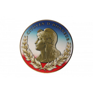 Médaille événementielle avec gravure citoyen d'honneur - Diamètre 70mm