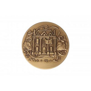 Médaille événementielle avec gravure pour mairie - Produit livré dans un écrin cloche bleu nuit