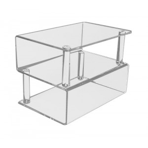 Meuble zig zag plexi - Plexiglas épaisseur 1cm - Dimensions (l x P x H) : 60 x 40 x 40 cm