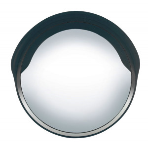 Miroir de surveillance extérieur convexe - Fixé sur un poteau, ou installation murale - 45 cm