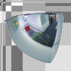 Miroir de surveillance pour commerces - Distance de visibilité: 4 à 10 m