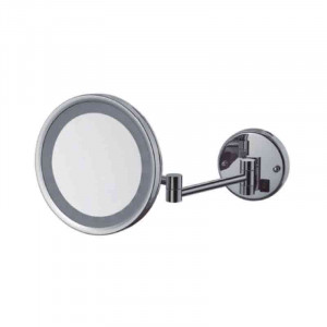 Miroir rond 3X pour salle de bain - Diamètre : 250 mm - Chromé