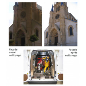 Nettoyage de facade d'église - Techni 17 L.HP - Granulats AF 180