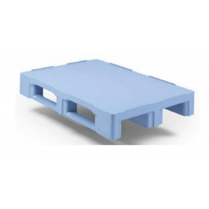 Palette plastique à plancher lisse - Fabriquée en HDPE - Charge statique : 7500 kg - Charge dynamique : 1500 kg