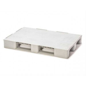 Palette plastique plancher plein - Fabriquée en plastique - Charge statique : 3000 kg - Charge dynamique : 1500 kg