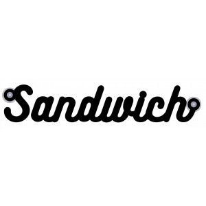 Pancarte à ventouse Sandwich - Format : 50 x 9 cm - PVC noir 1,5 mm - Livré avec 2 ventouses à crochet