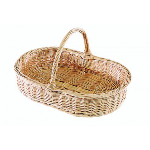 Panier Ovale En Osier Tressé 28x19x9 Cm - Pour Fruits, Cosméticos Ou Déco - Plastique Imitation Rotin