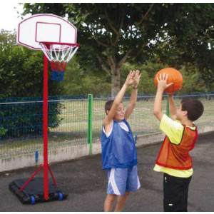 Panier de basketball pour enfant - Hauteur réglable entre 1,60 m et 2,15 m - Diamètre du panier : 43 cm