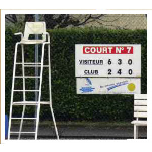 Panneau afficheur score tennis manuel - Dimensions (L x l) : 120 x 60 cm
