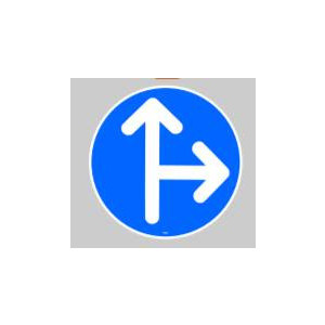 Panneau au sol adhésif flèche de direction haut et droite - Panneau - Sol - Adhésif