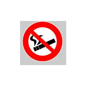 Panneau au sol adhésif interdiction de fumer - Panneau-sol-adhésif-40 cm