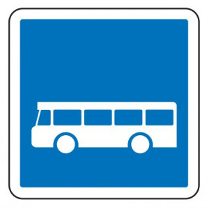Panneau d'indication arrêt d'autobus C6 - Dimensions (mm) : de 350 à 1050 - Norme CE et NF - Type C