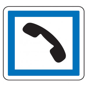 Panneau d'indication de cabinet téléphonique CE2b - Dimensions (mm) : de 350 à 1050 - Norme CE et NF - Type CE
