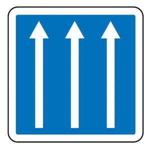 Panneau d'indication de conditions particulières de circulation C24a - Dimensions (mm) : de 350 à 1050 - Norme CE et NF