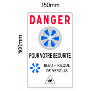 Panneau d'indication de risque de gel/verglas - Panneau aluminium différentes dimensions , personnalisation possible 