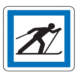 Panneau d'indication Ski de fond CE6b - Dimensions (mm) : de 350 à 1050 - Norme CE et NF - Type CE