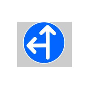  Panneau de direction flèche droite et gauche  - Panneau - Sol - Adhésif - 40 cm