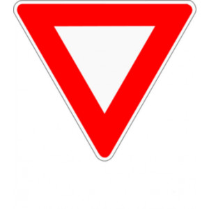 Panneau signalisation d'intersection et de priorité AB3 - Dim (mm) : de 500 à 1250  - Norme CE et NF - Type AB