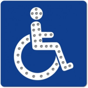 Panneau handicapé lumineux - Panneau priorité personne à mobilité réduite