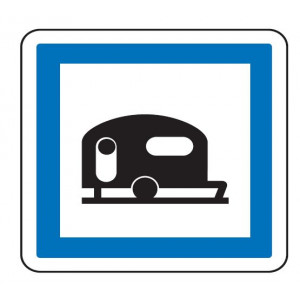 Panneau indication terrain pour caravanes CE4b - Dimensions (mm) : de 350 à 1050 - Norme CE et NF - Type CE