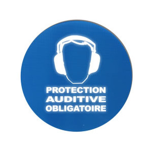 Panneau Protection auditive obligatoire - Signalétique activée par le bruit