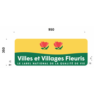 Panneau ville et villages fleuris - Panneau conforme charte graphique Conseil national