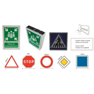 Triangle De Signalisation,Portable Voiture Panne d'urgence Avertissement  réfléchissant la sécurité routière Panneau Stop
