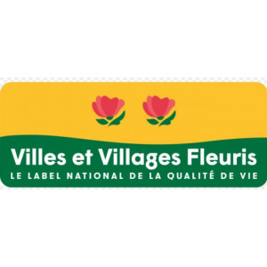 Panneau villes et villages fleuris - Panneau affichant le label des villes-villages fleuris
