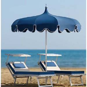 Parasol géant pour plage avec volants - Diamètre : 220 à 240 cm