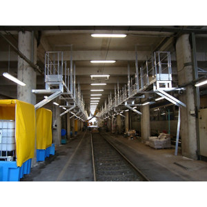 Passerelle suspendue accès toiture de train - 2 passerelles suspendues de 90 mètres chacune