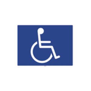 Pictogramme handicapé - Dimensions : 20 x 15 cm