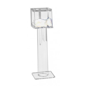 Pied colonne pour urnes - Plexiglas - Hauteur 75 cm - Base : 30/30 cm
