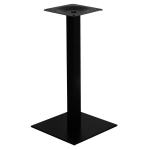 Pied de table base carrée en acier - Hauteur : 72 cm - Base plate : 40 x 40 cm