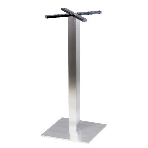 Pied de table en inox base carrée - Hauteur : 109 cm