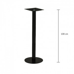 Pied de table haute en acier pour restaurant - Hauteur : 108 cm - Pour plateaux de 80 cm - Acier / fonte peinte par poudrage