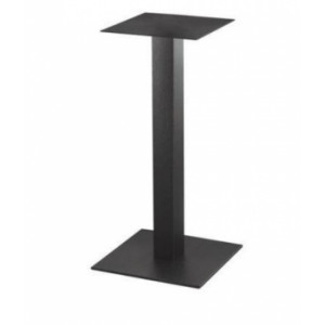 Pied de table métallique - Hauteur : 73 cm - Dimension base : 35 cm  - Métal époxy noir