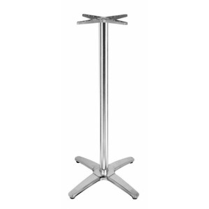 Piètement de table haute pour terrasse - Aluminium/ fonte inox -  Hauteur : 108 cm